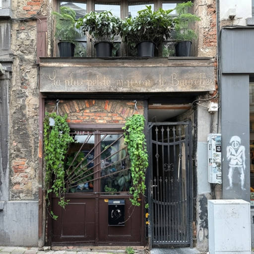 Façade étroite du 19 rue du Marché aux Fromages, serrée entre deux maisons plus larges